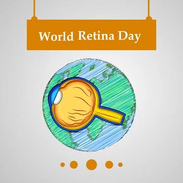 World Retina Day background Illustrazione stock