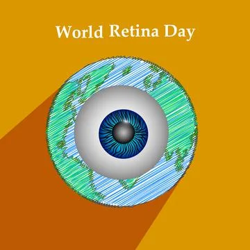 World Retina Day background Illustrazione stock