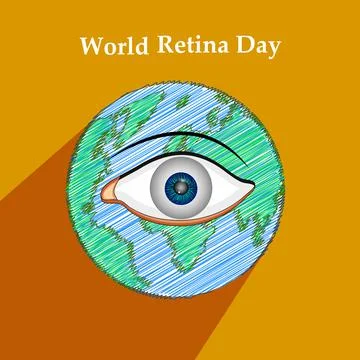 World Retina Day background Illustrazione stock