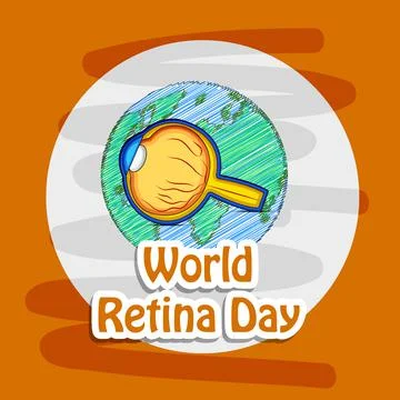World Retina Day background Illustrazione stock