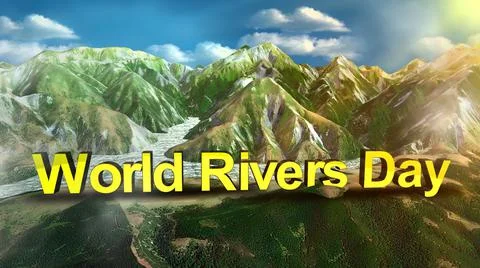 World Rivers Day Stock Illustration