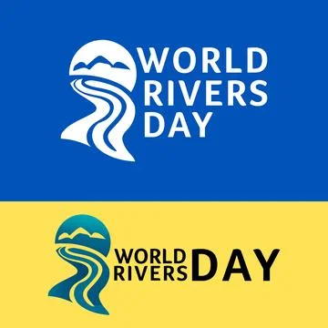 World Rivers Day Vector logo icon banner design Template Stock Illustration