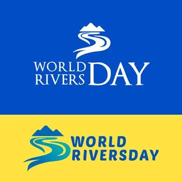 World Rivers Day Vector logo icon banner design Template Stock Illustration