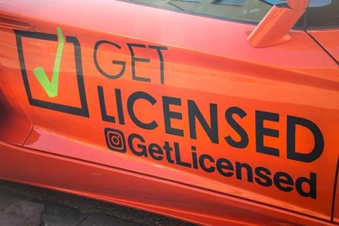  World s First Learner Lamborghini spotted in Kentish Town - London 25th O... Stock Photos