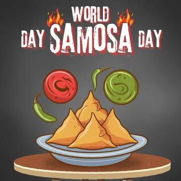 World Samosa Day Stock Illustration