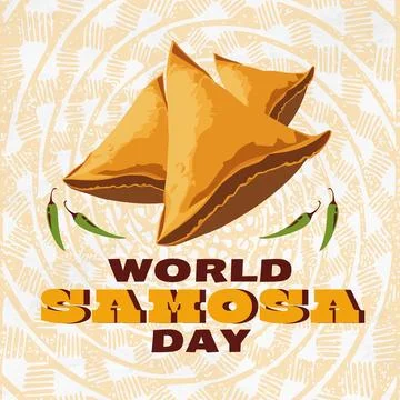World Samosa Day Stockillustratie