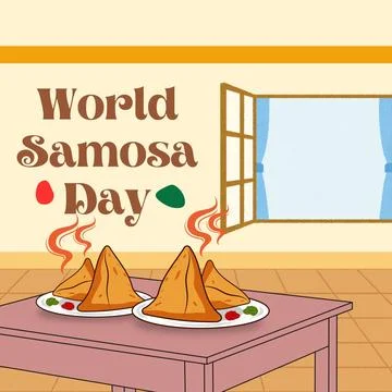 World Samosa Day Stockillustratie