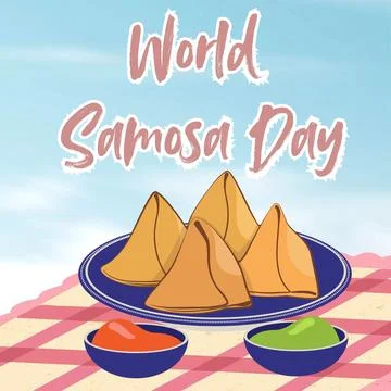 World Samosa Day Stock Illustration