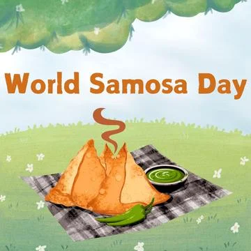 World Samosa Day Stock Illustration