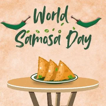 World Samosa Day Stockillustratie