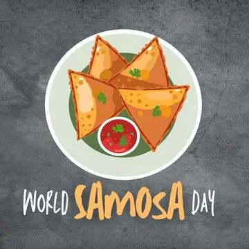 World Samosa Day Stockillustratie