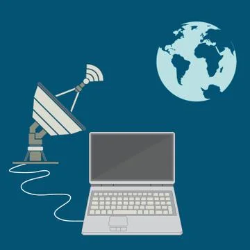 World satellite TV Stock Illustration