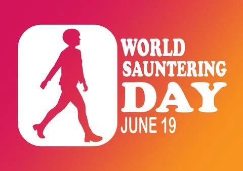 World Sauntering Day 库存插图
