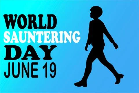 World Sauntering Day Vector illustration 스톡 일러스트