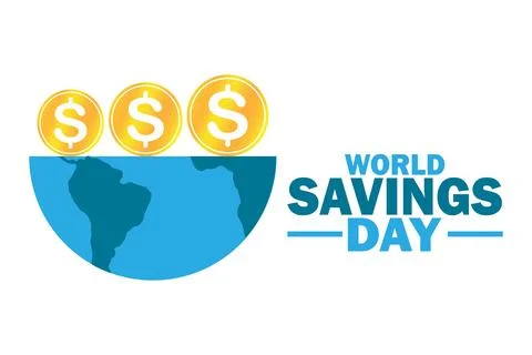 World Savings Day Vector Template Design Illustration 库存插图