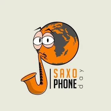 World Saxophone Day Stock Illustration