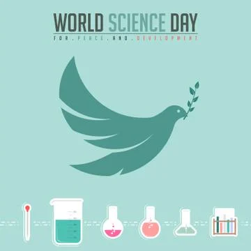 World Science Day Illustrazione stock