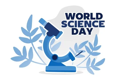 World science day with a telescope Stock Footage 309588531