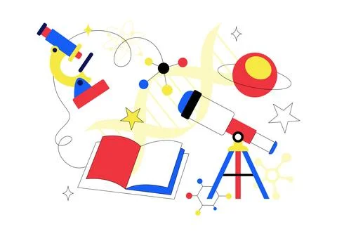 World Science Day Vector Illustration Featuring Scientific Research, Labora.. Stock Illustration