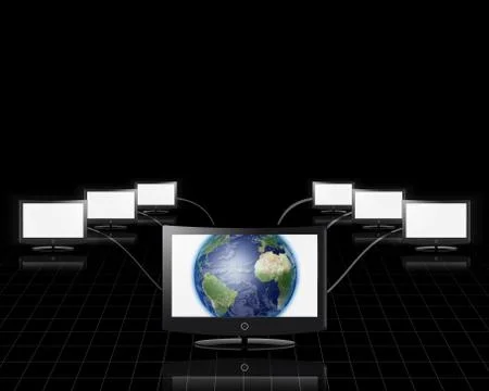 World in screen Stock Illustration