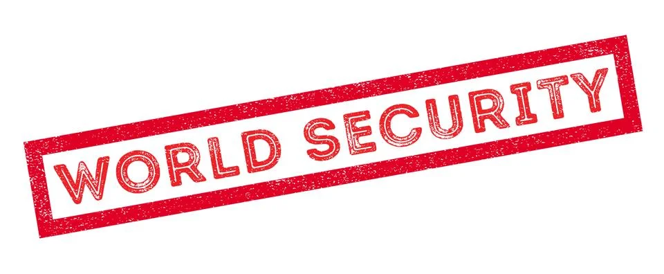World Security rubber stamp Stock Illustration