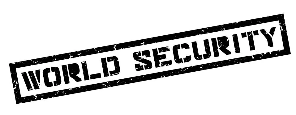 World Security rubber stamp Stock Illustration