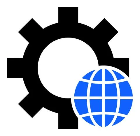 World Settings Vector Icon Flat Illustration 스톡 일러스트