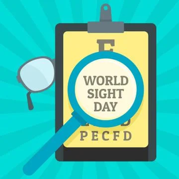 World sight day concept background, flat style 스톡 일러스트