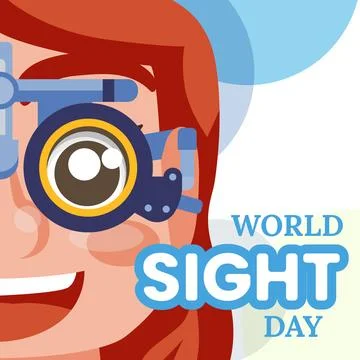 World Sight Day Concept. Flat Cartoon Illustration Stock Illustration
