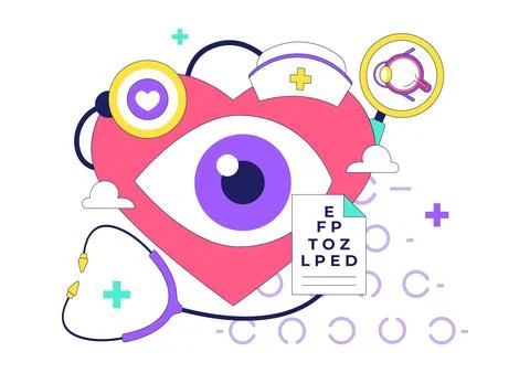 World Sight Day Illustration Featuring Eye Care Awareness, Vision Health, E.. Stock Illustration