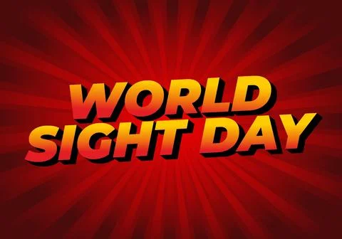 World sight day. text effect design in 3D style with bold fonts Stock-Illustration