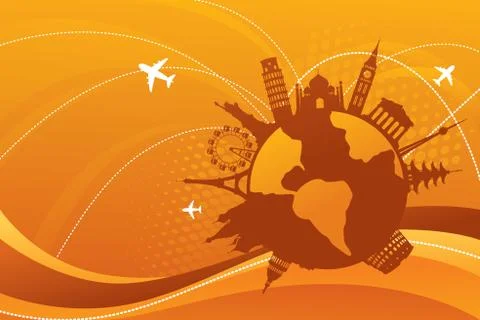 World sightseeing Stock Illustration