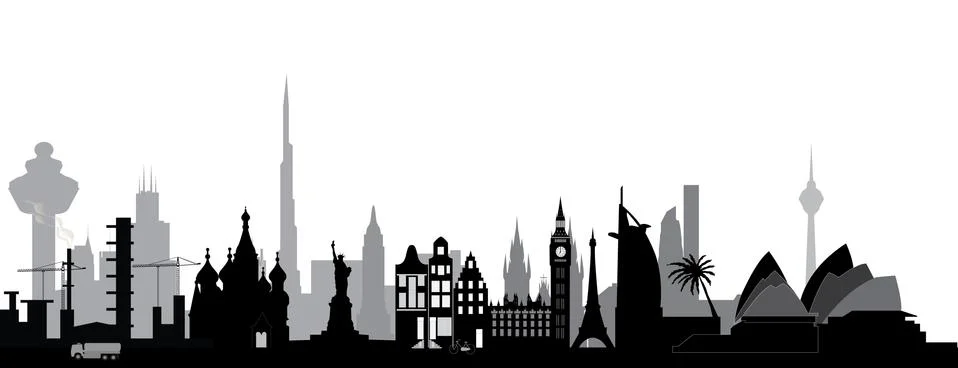 World skyline イラスト素材