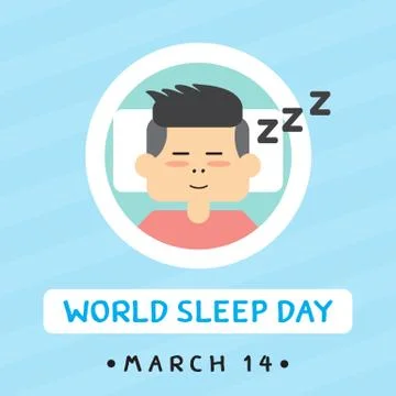 World sleep day. Stock Illustration