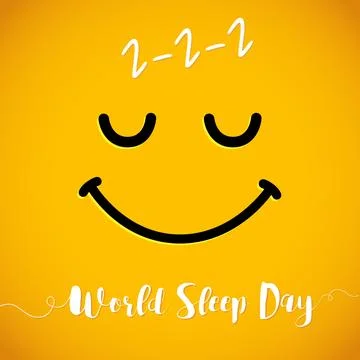World Sleep Day square poster Illustrazione stock