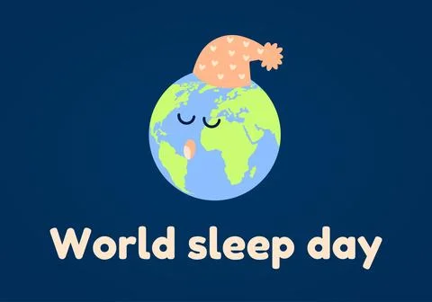 World Sleep Day Vector Design Illustration Stock Illustration