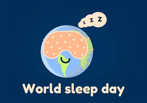 World Sleep Day Vector Design Illustration. Horizontal bright poster for World Illustrazione stock