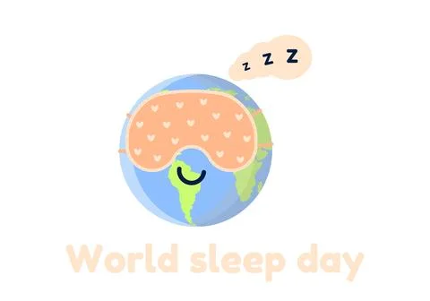 World Sleep Day Vector Design Illustration. Horizontal bright poster for World Illustrazione stock