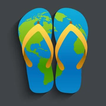World slipper Stock Illustration