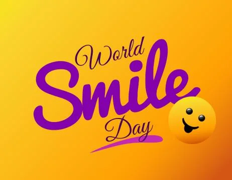 World Smile Day. bright vector greeting card, poster and banner. Stock Illustration
