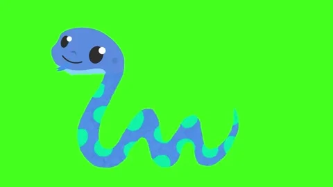 World Snake Day animation video on green screen Stockbeeldmateriaal 340018543