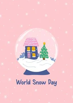 World Snow Day Stock Illustration