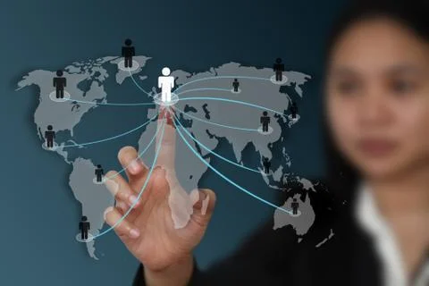 World social network concept Stock Illustration