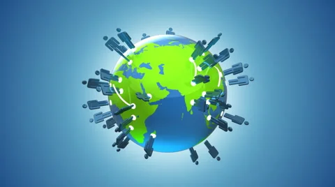 World social network HD loop Stock Footage 5549819