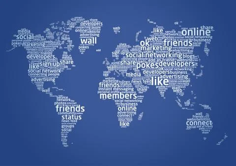 The world of social networking Stock Illustration