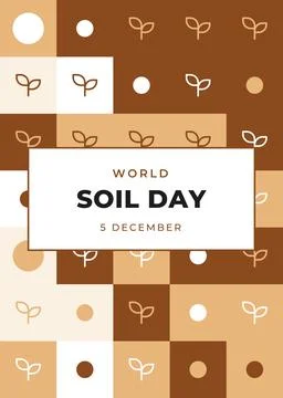 World Soil Day geometric block poster, 5 December Stock Illustration