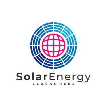 World Solar logo vector template, Creative Sun energy logo design concepts Stock Illustration