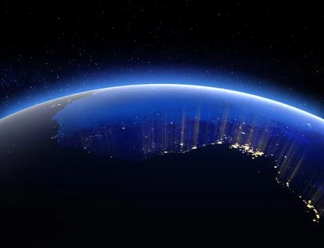 World from space. Elements of this image furnished by NASA 3d rendering 스톡 일러스트