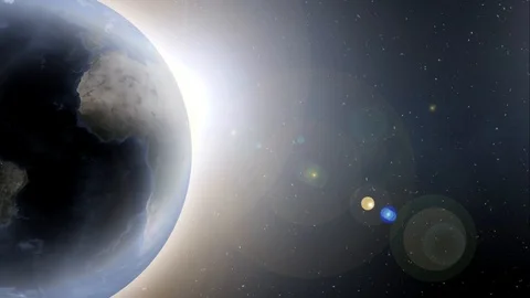 World space light lance flare Stock Footage 91118598