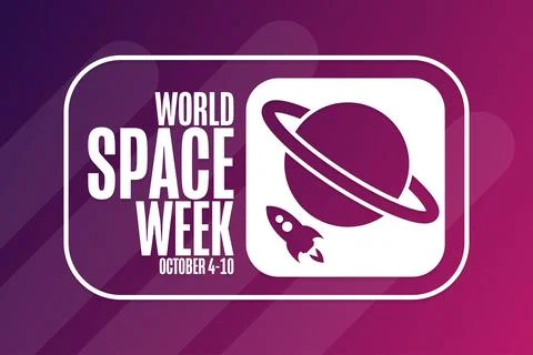 World Space Week. October 4-10. Holiday concept. Template for background, banner Stock Illustration